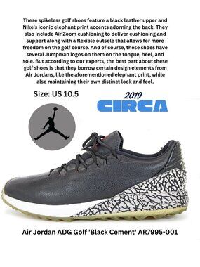 Air Jordan ADG Golf 'Black Cement' AR7995-001